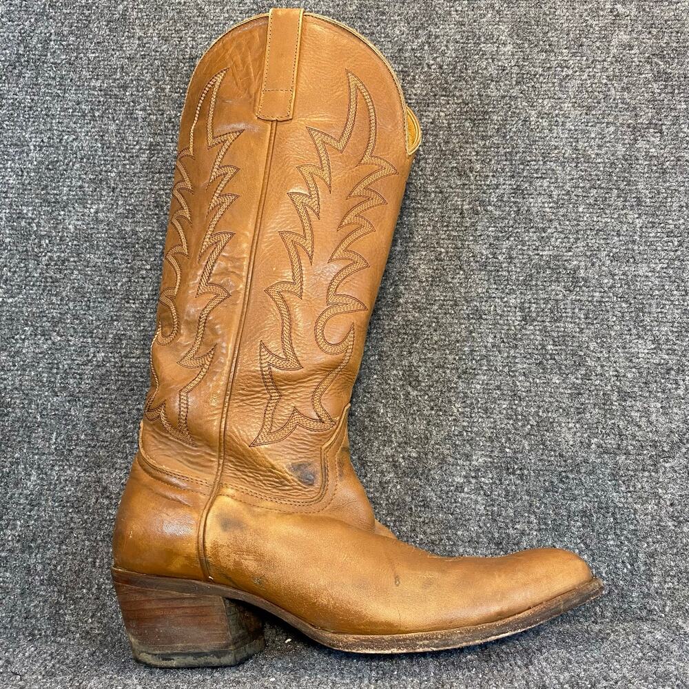 Macie Bean Womens 10 Elle On Wheels Western Brown Leather Cowgirl Boots